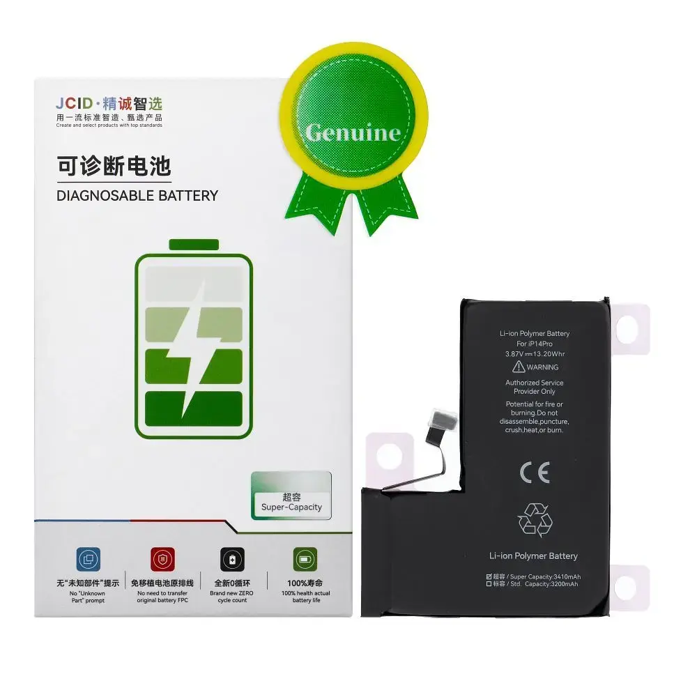 JCID Diagnosable Genuine Battery for iPhone 14 PRO (high capacity)