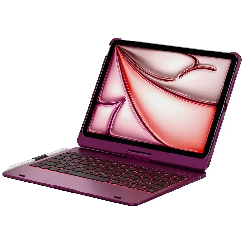 Case Typecase Edge with keyboard for iPad  Air 11" M2 2024 / M3 2025 / M4 2026 raspberry