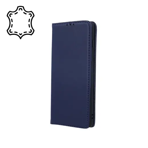 Genuine Leather Smart Pro for iPhone 17 Air 6,6" navy blue