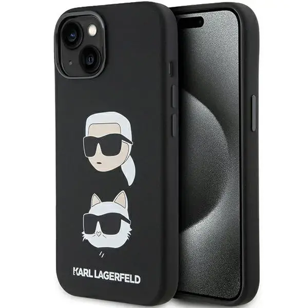 Karl Lagerfeld Silicone Karl&Choupette Head telefoni ümbris iPhone 15 | iPhone 14 | iPhone 13 must
