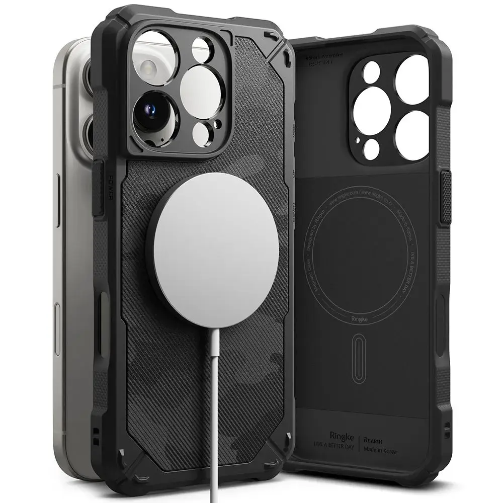 RINGKE RUGGED GEAR MAGNĒTISKAIS MAGSAFE IPHONE 16 PRO MAX CAMO BLACK