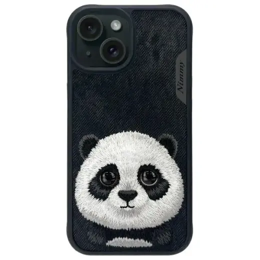 Nimmy Big Eyed Pet 2.0 Panda phone case for iPhone 15 6.1 black