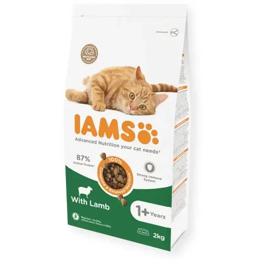 Dry food for cats - IAMS CAT ADULT LAMB, 2 kg