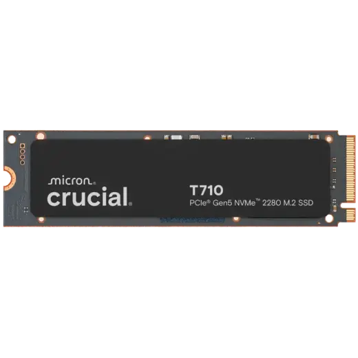 CRUCIAL T710 1TB PCIe Gen5 NVMe M.2 2280 SSD up to 14900 MB/s read and 13700 MB/s write