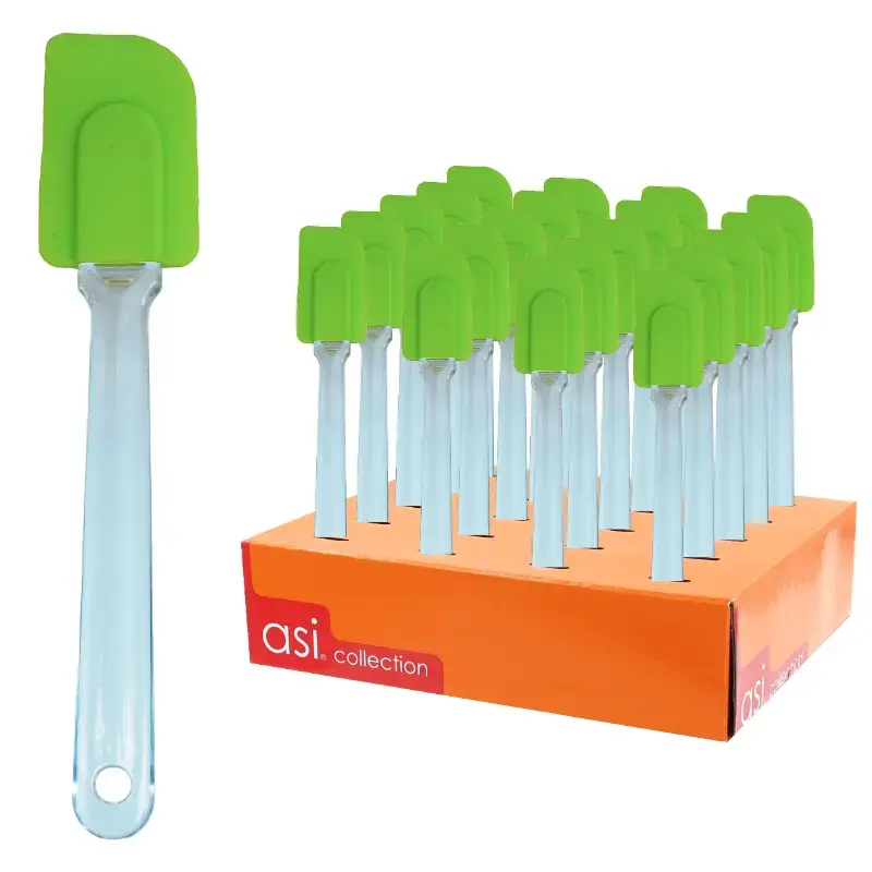 Green silicone spatula