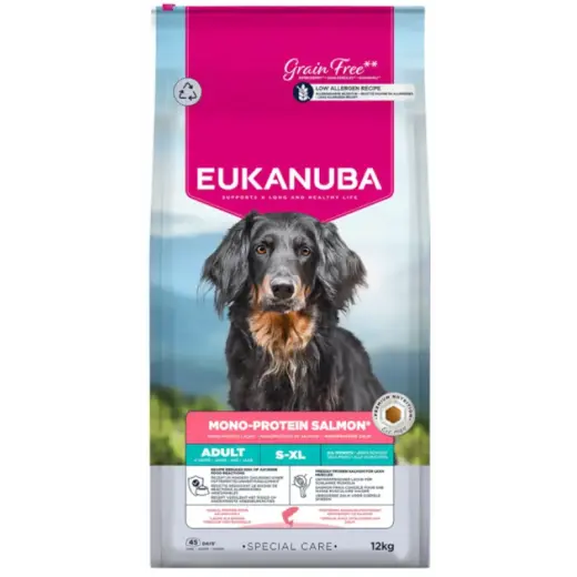 Sausa barība suņiem - Eukanuba Adult Special Care Mono protein Salmon 12KG