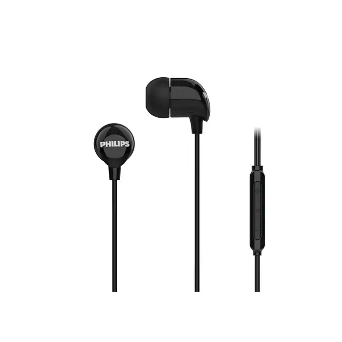 PHILIPS in-ear austiņas ar vadu, melnas