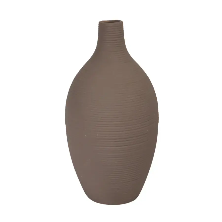 Vāze keramiska 14x14x28cm, pelēka