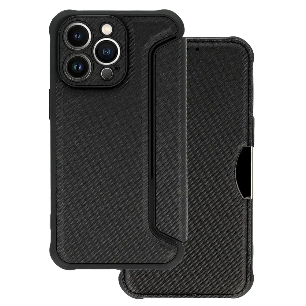 Razor Carbon Book Case for Xiaomi Redmi Note 13 4G black