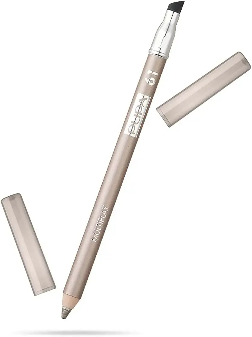 Pupa, Multiplay, Double-Ended, Eyeshadow & Kajal Eyeliner 2-In-1, 61, Platinum, 1.2 g *Tester