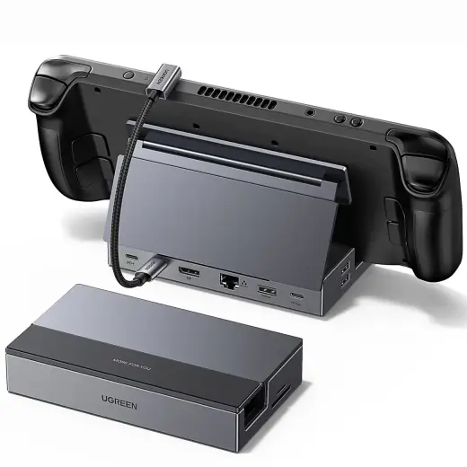 Ugreen Hub for Steam Deck dock USB-C 9-in-1 4K 120Hz - Gray
