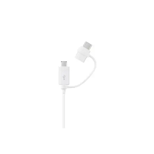 Samsung 2-in-1 datu pārraides un uzlādes vads | USB-A uz USB-C, Micro USB | 1.5m | balts