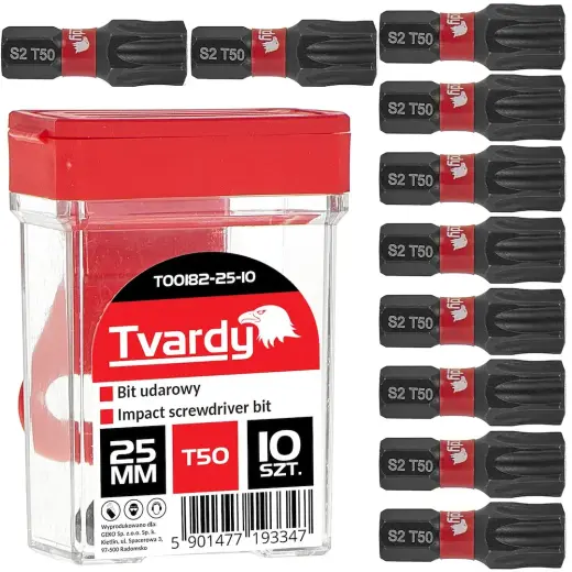Löökkruvikeeraja otsik T50 25mm S2 – karp