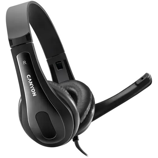 CANYON PC headset CHSU-1 PC Mic USB 2m Black