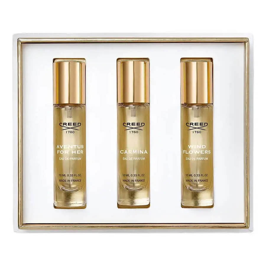 Set Creed: Aventus, Eau De Parfum, For Women, 10 ml + Wind Flowers, Eau De Parfum, For Women, 10 ml + Carmina, Eau De Parfum, For Women, 10 ml