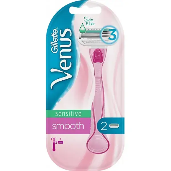 Gillette Venus Smooth Sensitive Razor 1 Pcs + 2 Pcs
