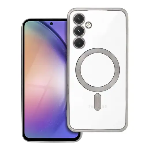 Electro Mag telefono dėklas su MagSafe palaikymu Samsung Galaxy A54 5G (A546) pilkas
