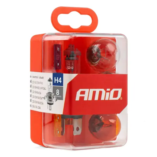 Halogen bulbs & fuses set 8 pcs H4