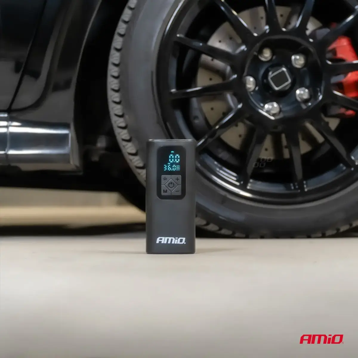 Portable air compressor LED USB-C 40W AMIO-04377