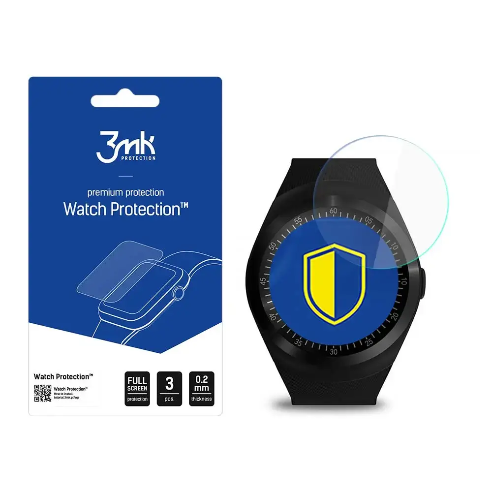 Media-Tech Round Watch GSM MT855 - 3mk Watch Protection™ v. FlexibleGlass Lite screen protector