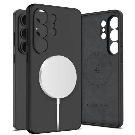 Tech-Protect Silicone telefono dėklas su MagSafe palaikymu Samsung Galaxy S26 Ultra (S948) juodas