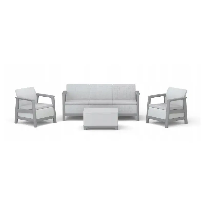 Dārza mēbeļu komplekts Scandi Linea 3 Seater Set gaiši pelēks/tumša tērauda pelēks