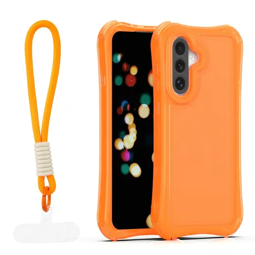 Safepop case with strap for Samsung Galaxy A57 5G orange
