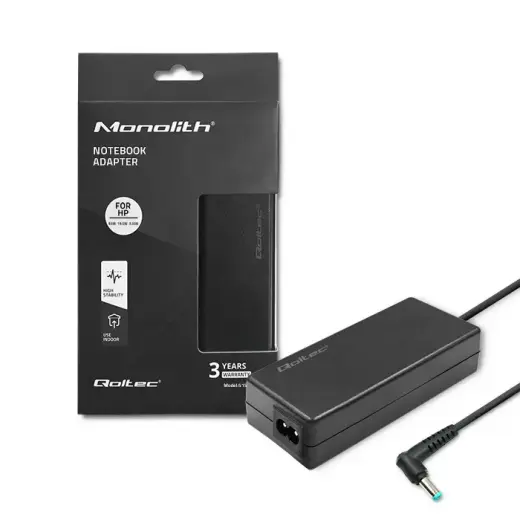Qoltec Power adapter for laptop HP 65W | 19.5V | 3.33A | 4.5*3.0+pin | Slim