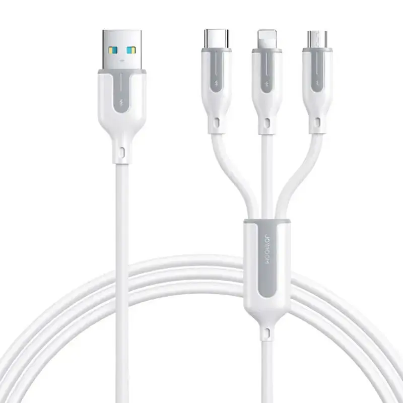 USB cable Joyroom S-1T3018A15, 3 in 1, 3.5A|Cable 1,2m (white)