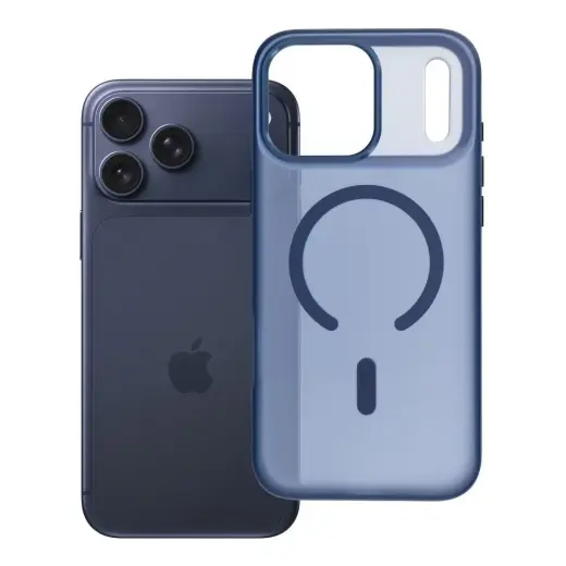 Flexline Mag чехол с поддержкой MagSafe для телефона iPhone 17 Pro Max тёмно-синий