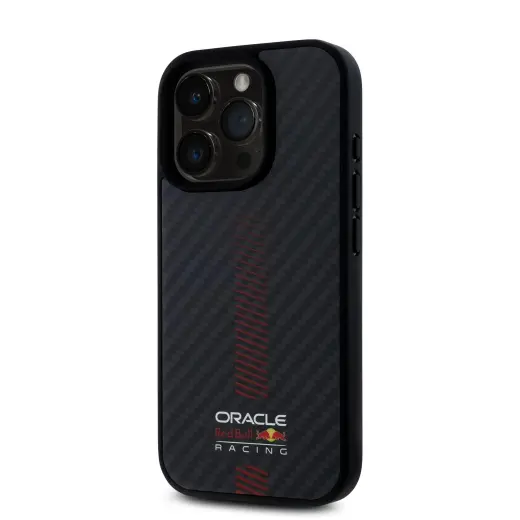 Red Bull melns Powerbar telefona maciņš priekš iPhone 15 Pro Max melns ar MagSafe atbalstu