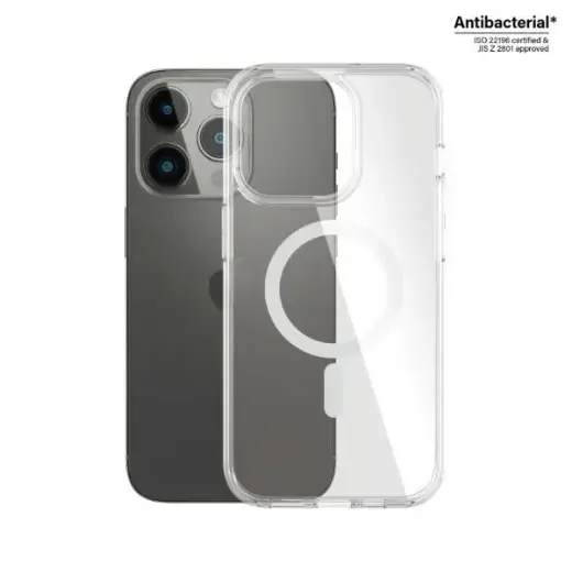 PanzerGlass HardCase iPhone 14 Pro 6,1" Mag Safe Antibacterial Military grade transparent 0410
