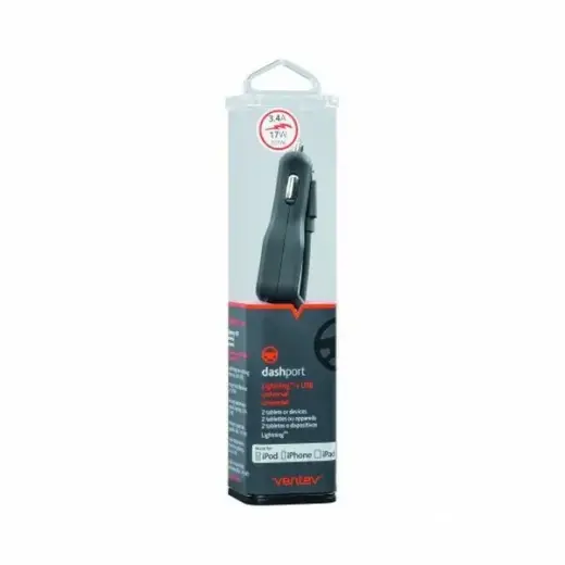 Ventev r2340c 29429 automašīnas lādētājs | 17W | USB-A, Lightning | ar Lightning vadu komplektā | melns