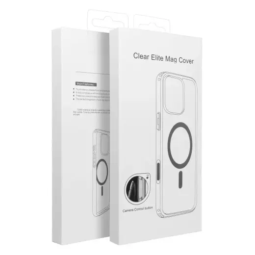 Case for Samsung S26 non-yellowing Clear Elite Mag Cover compatible with MagSafe and Camera Control button transparent