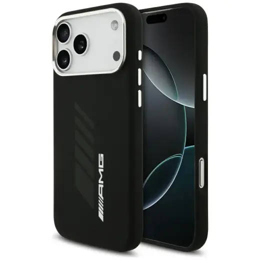 AMG Silicone Oversize Rhombs MagSafe Case for iPhone 17 Pro Max Black