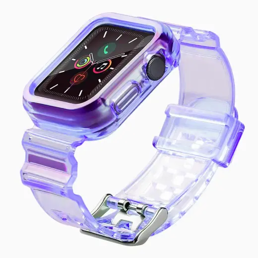 Silikoninis išmaniojo laikrodžio dirželis Apple Watch (38 mm) | silikoninis | violetinis