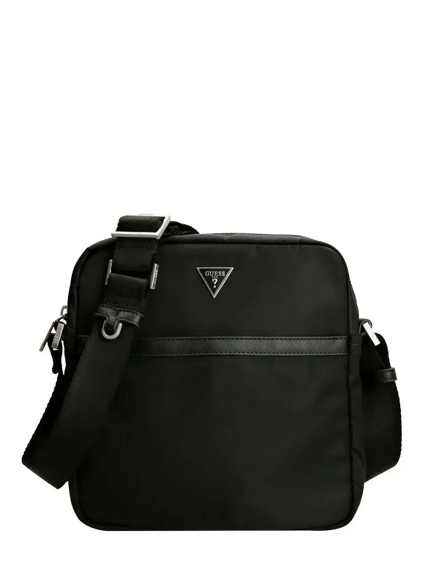 Guess, Certosa, Polyurethane, Textile Bag, Black, HMECRNP2258BLA, For Men, 22 x 5 x 23.5 cm