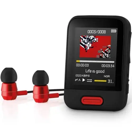 Sencor SFP 7716 BK Bluetooth MP3|MP4 1.8 inch (16GB, CLIP , FM radio, MicroSD)