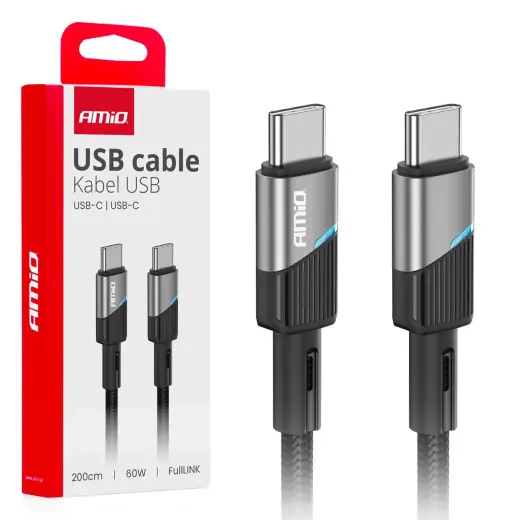 AMiO AMIO-03927 провод для передачи данных и зарядки | USB-C на USB-C | 60W | 2m