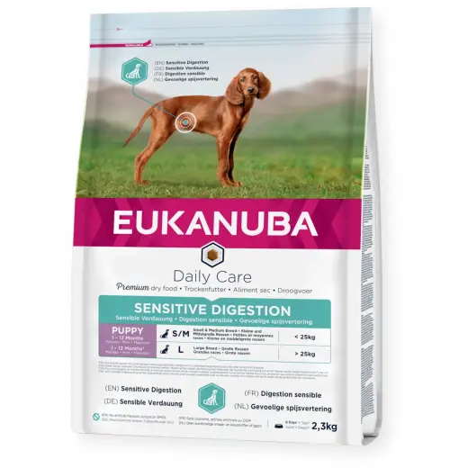 Сухой корм для собак - Eukanuba Daily Care для щенков с чувствительным пищеварением 2,3кг