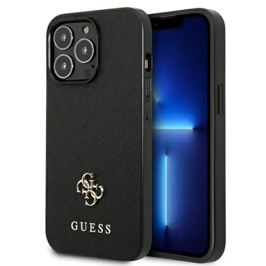 Guess GUHCP13XPS4MK iPhone 13 Pro Max 6,7" czarny|black hardcase Saffiano 4G Small Metal Logo