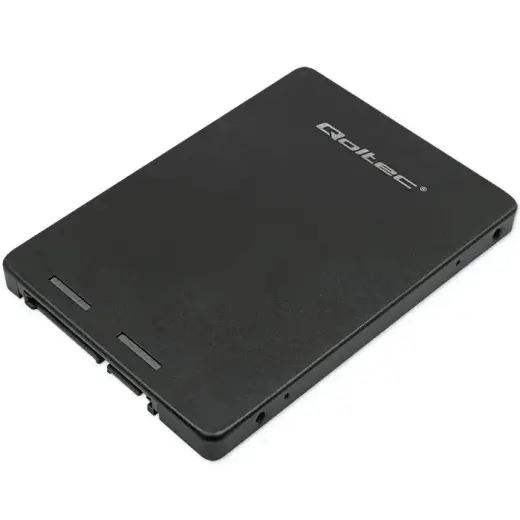 Qoltec Aluminum Adapter for M.2 SSD | SATA NGFF to SATA III | 2TB | Super speed 6Gb/s | Black