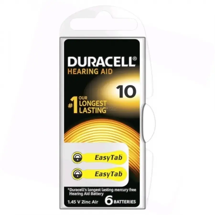 Duracell Hearing 10 (A10) blistera iepakojums 6 gab.