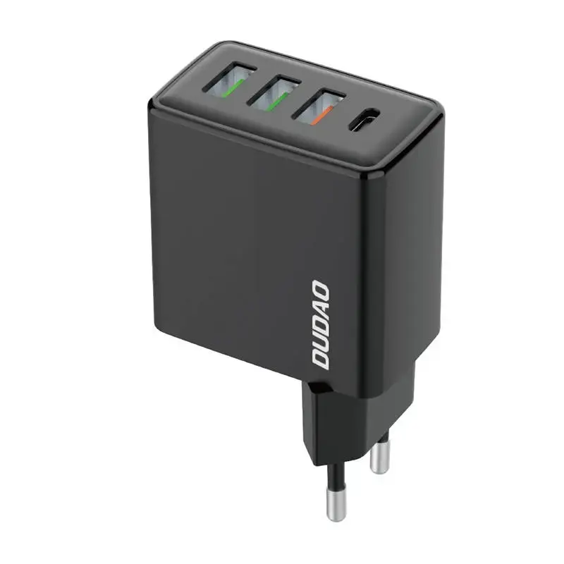 Travel charger Dudao A5HEU 3x USB + USB-C, PD 20W (black)