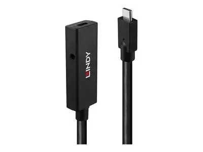 Lindy - USB-C extension cable - 24 pin USB-C to DC jack 3.5 mm, 24 pin USB-C - 5 m