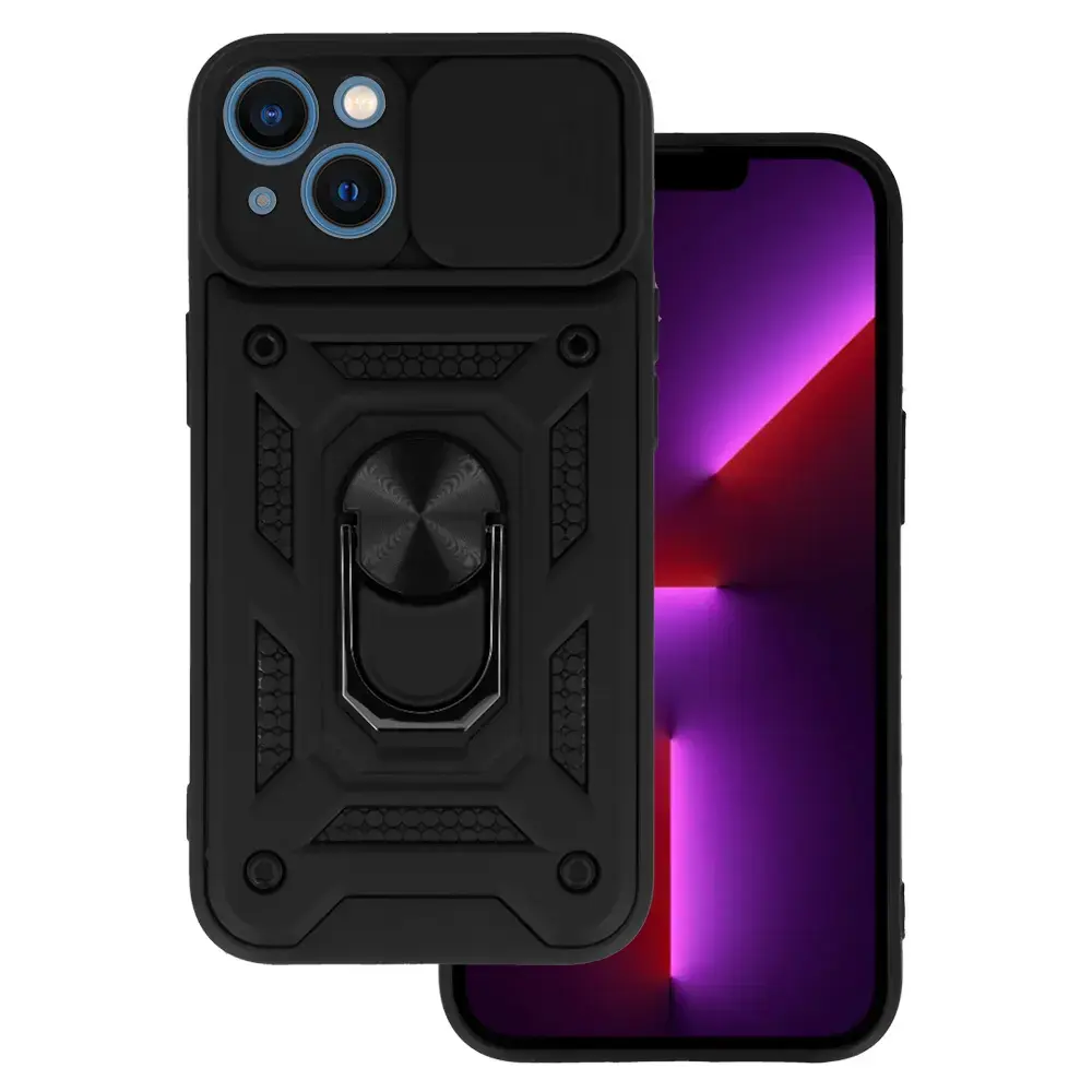 Slide Camera Armor maciņš telefonam iPhone 13 melns