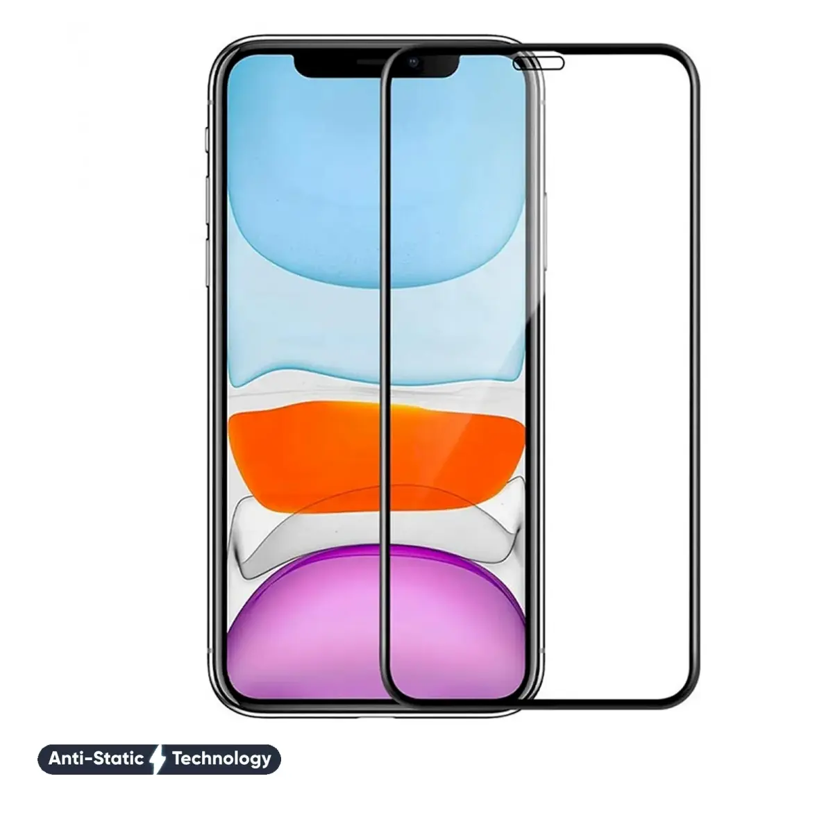 Fusion ESD 6D Anti-Static rūdīts stikls telefonam iPhone 14, melns