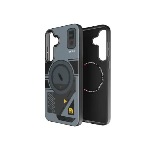 Forcell F-Protect Levels Dual Layer 4D technology maciņš ar MagSafe atbalstu telefonam Samsung Galaxy S25+ (S936) pelēks (Military)