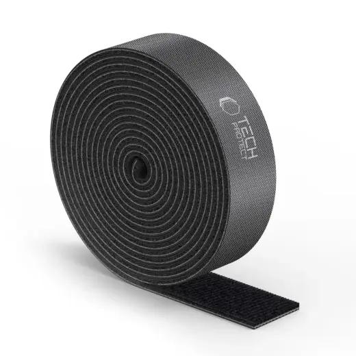 TECH-PROTECT VELCRO KABEĻU ORGANIZATORS 300CM MELNS