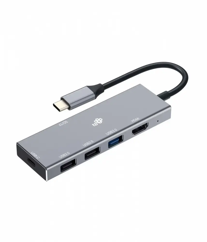 Adapter HUB USB C 7in1 - HDMI, USBx3, PD, SD|TF 